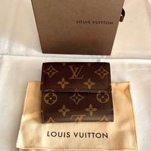 Louis Vuitton Monogram Elise Wallet with Dust Bag and Original Box